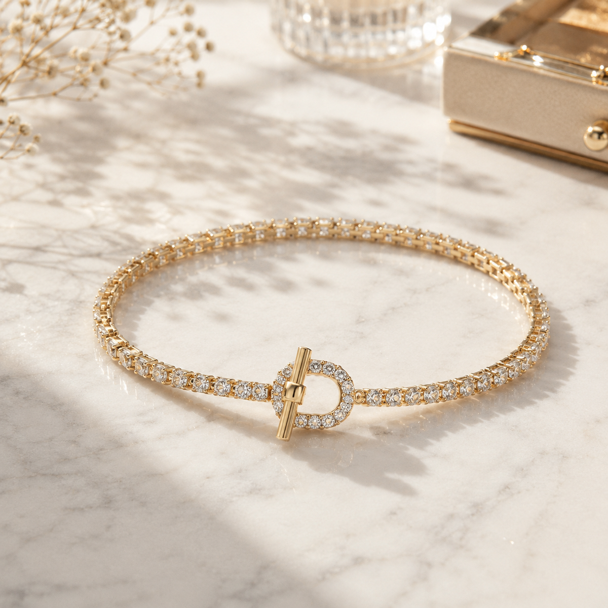 Pave Toggle Tennis Bracelet – Jewelry Watches
