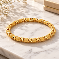 Textured Gold Heart Bracelet