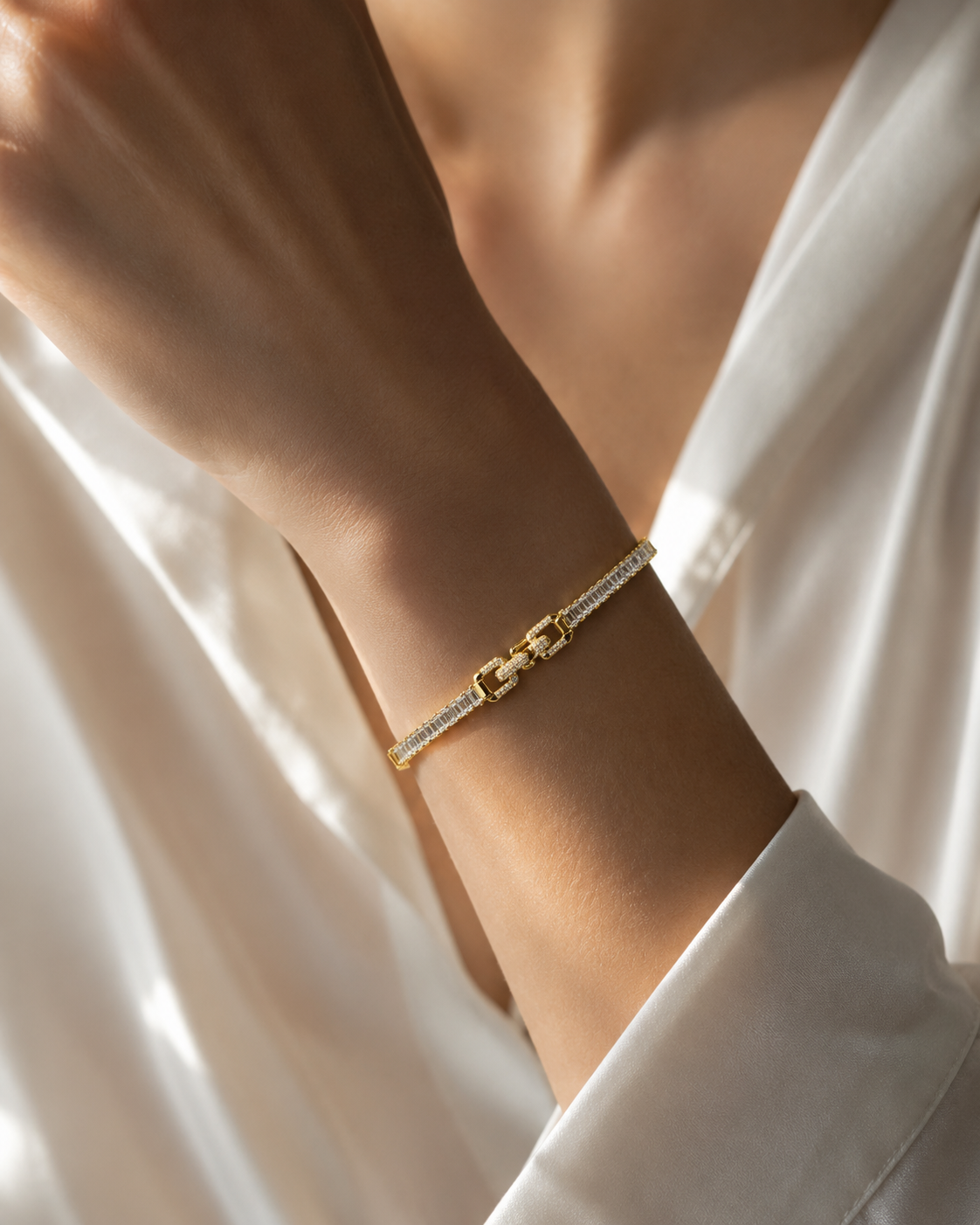 Gold Baguette Tennis Bracelet – Jewelry Watches