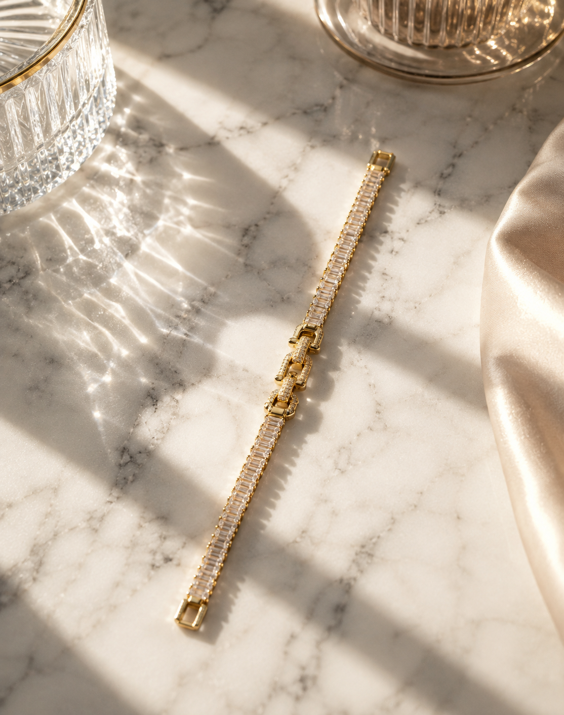 Gold Baguette Tennis Bracelet – Jewelry Watches