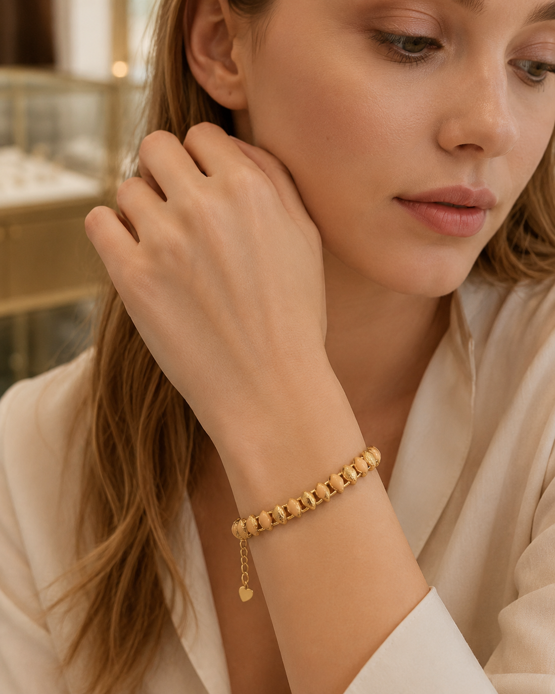Vintage Peach Gold Bracelet – Jewelry Watches
