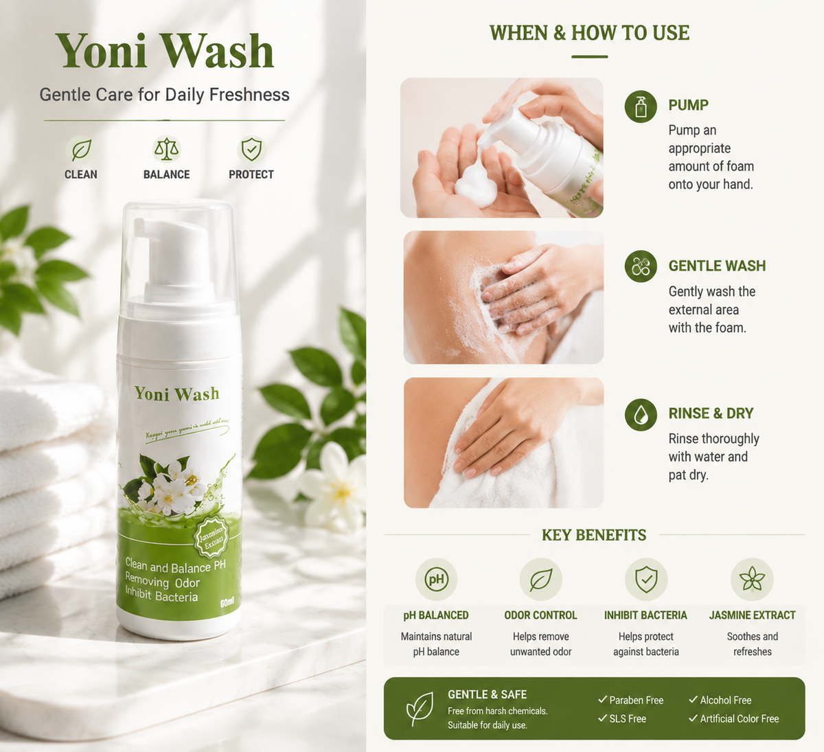 Jasmine Foaming Yoni Wash – Lifestyle Accessories