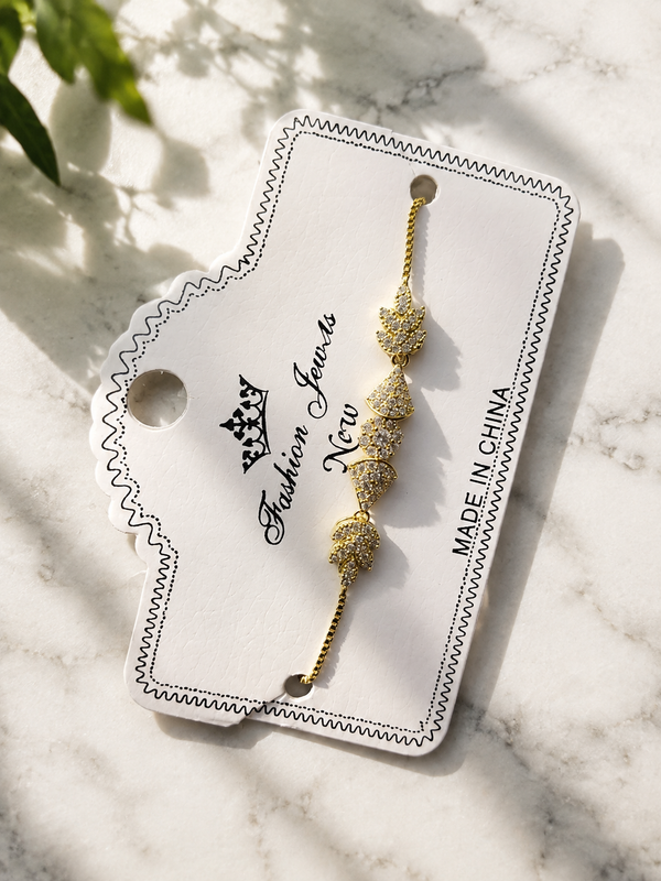 Elegant Gold Crystal Bracelet – Jewelry Watches