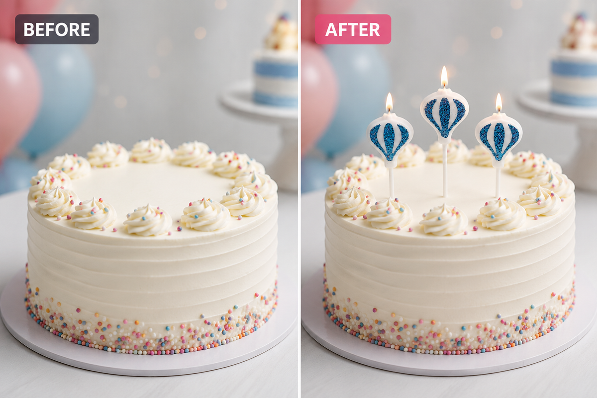Glitter Balloon Cake Candles – Kids & Baby