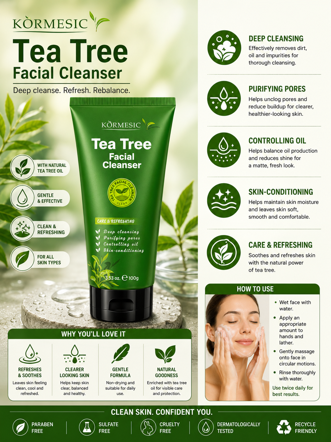Tea Tree Facial Cleanser – Skincare Face Care