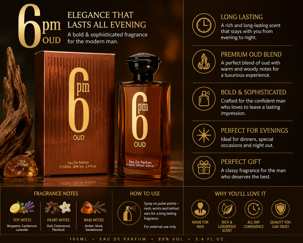iKA 6pm Oud Perfume – Bakhoor Incense Perfume