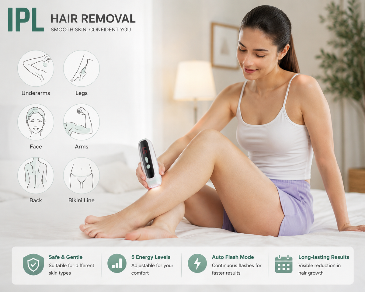Portable IPL Hair Removal Device – Hair Care Styling