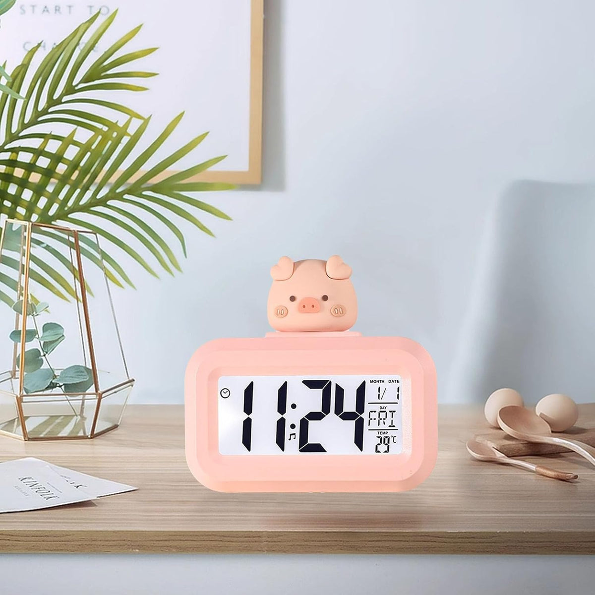 Cute Piggy Digital Clock – Clocks Wall Decor