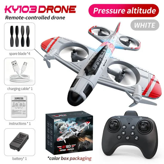 KY103 Vintage Airplane Drone – Ride On Rc Toys