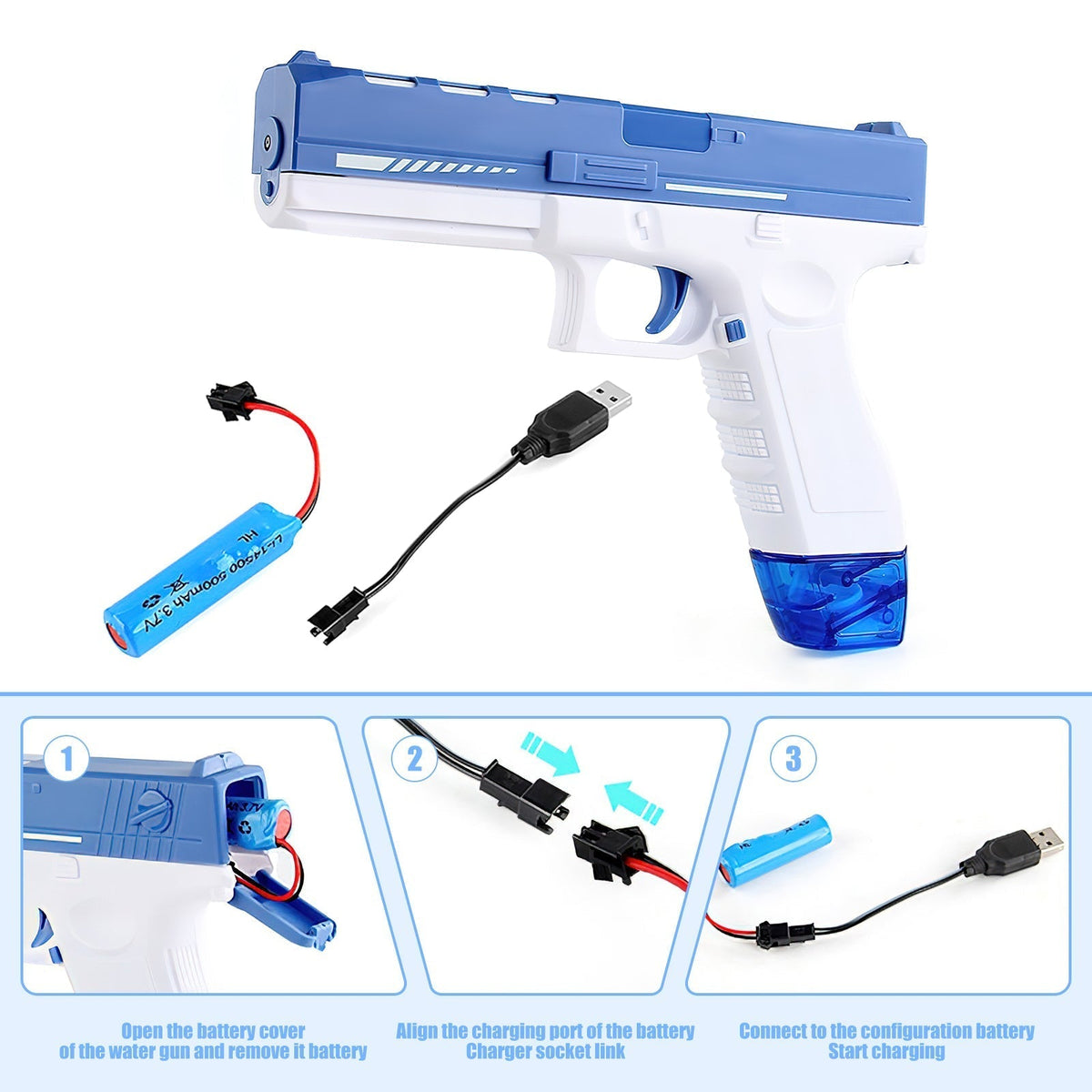 Glock Electric Water Gun | Rechargeable Automatic Water Blaster for Kids & Adults in UAE