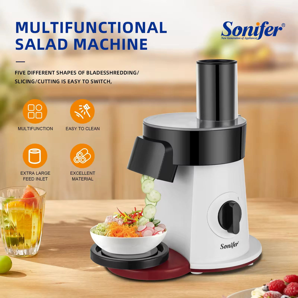 Sonifer - 5-in-1 Electric Salad Maker – Kitchen Appliances