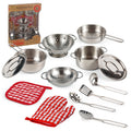 Kids Kitchen Set – Pretend Cooking Playset with Utensils, Food & Light/Sound Effects