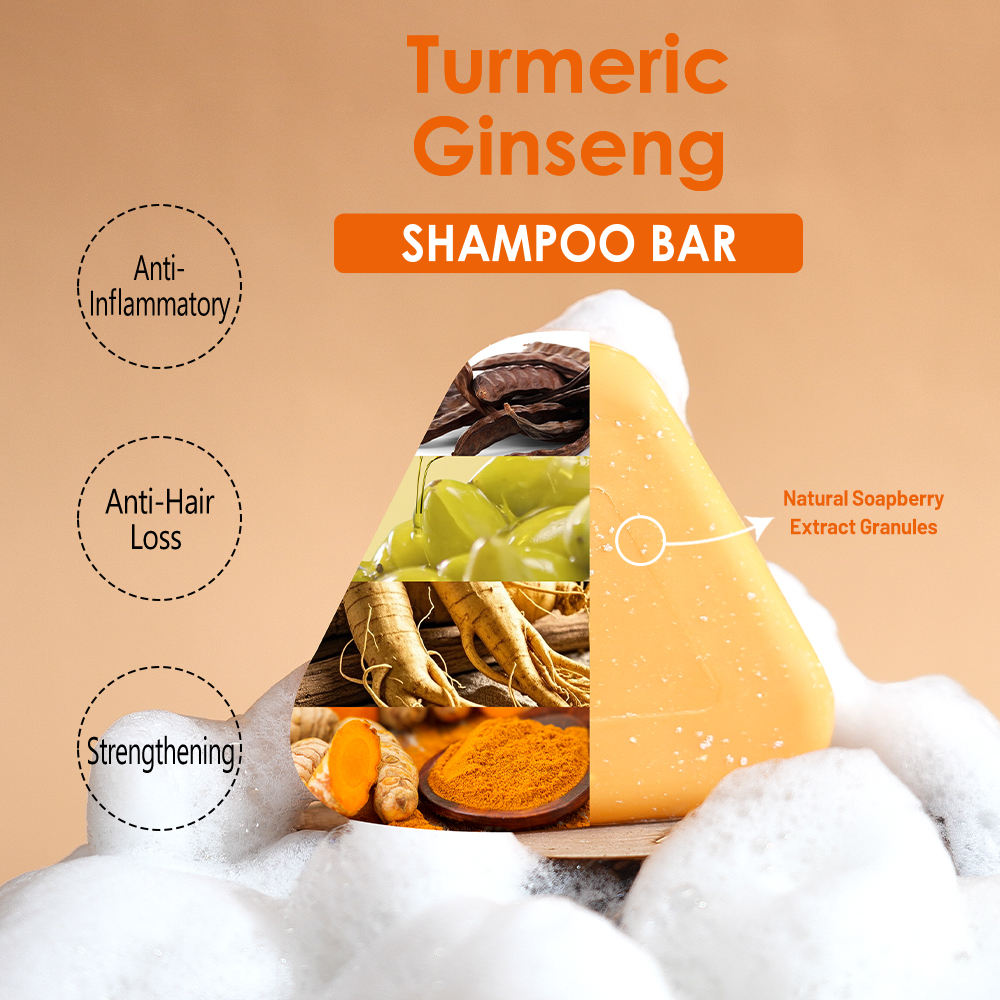 Turmeric Ginseng Shampoo Bar – Hair Care Styling