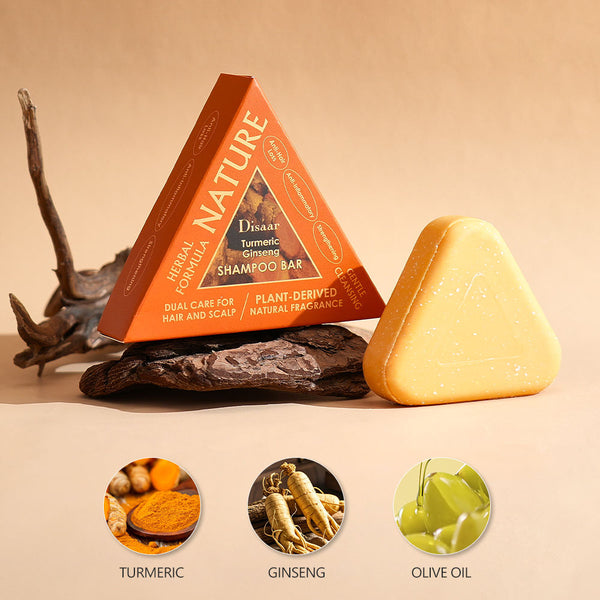 Turmeric Ginseng Shampoo Bar – Hair Care Styling