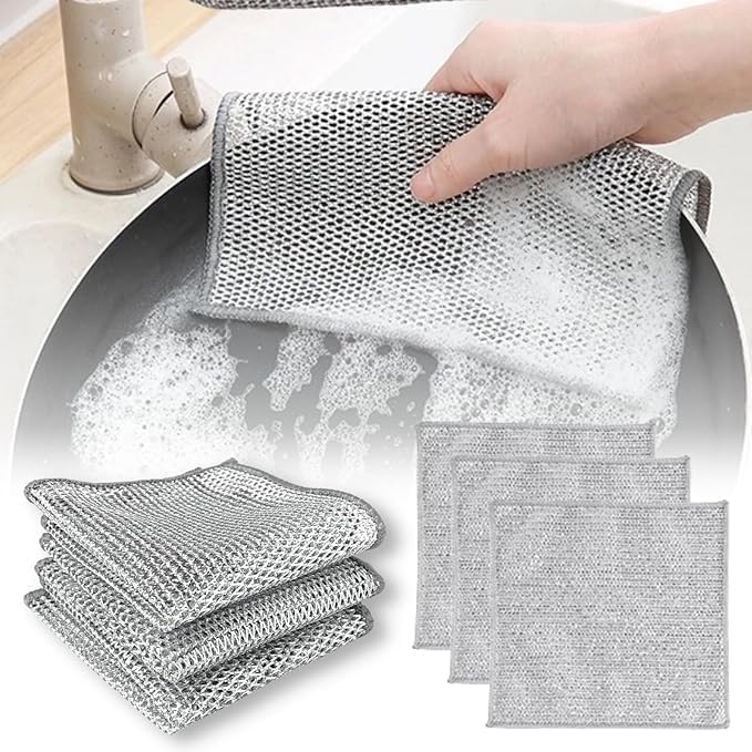 Metallic Mesh Dish Cloth – Home & Kitchen