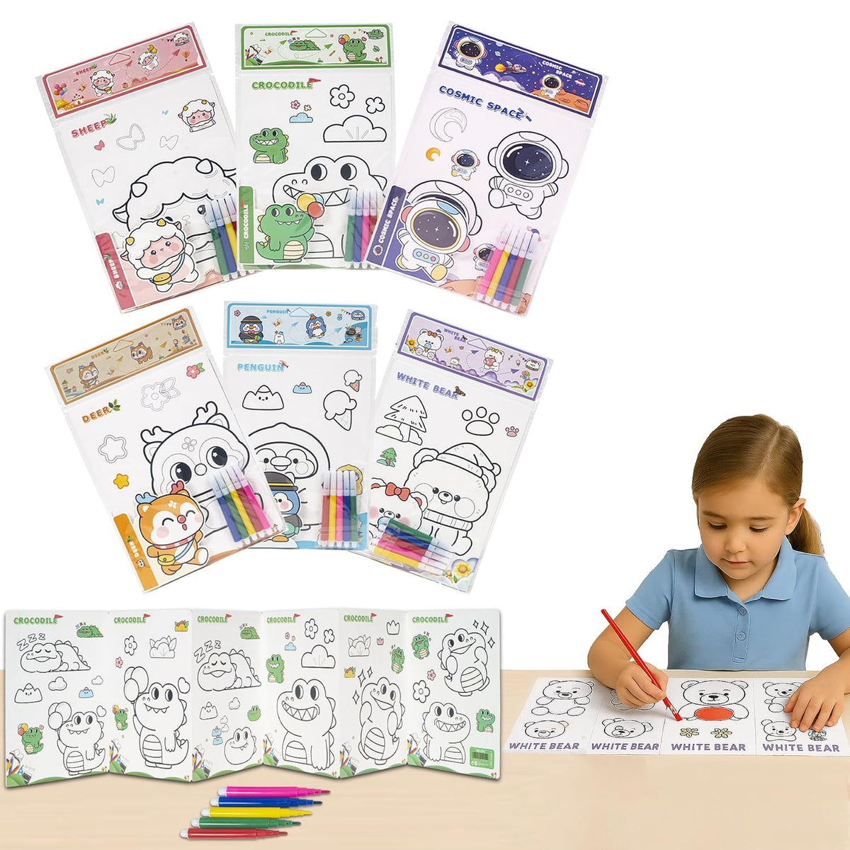 Mini Coloring Card Set – Kids & Baby