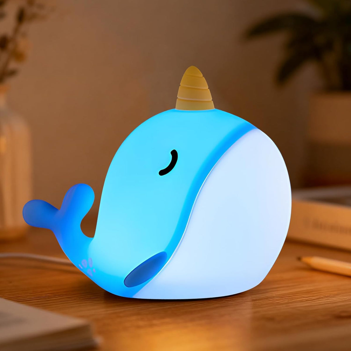 Narwhal Silicone Night Light – Lighting Torches