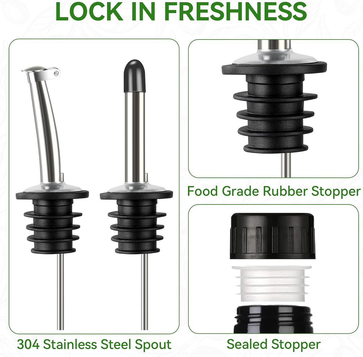 Oil Vinegar Dispenser Set – Kitchen Storage Organization