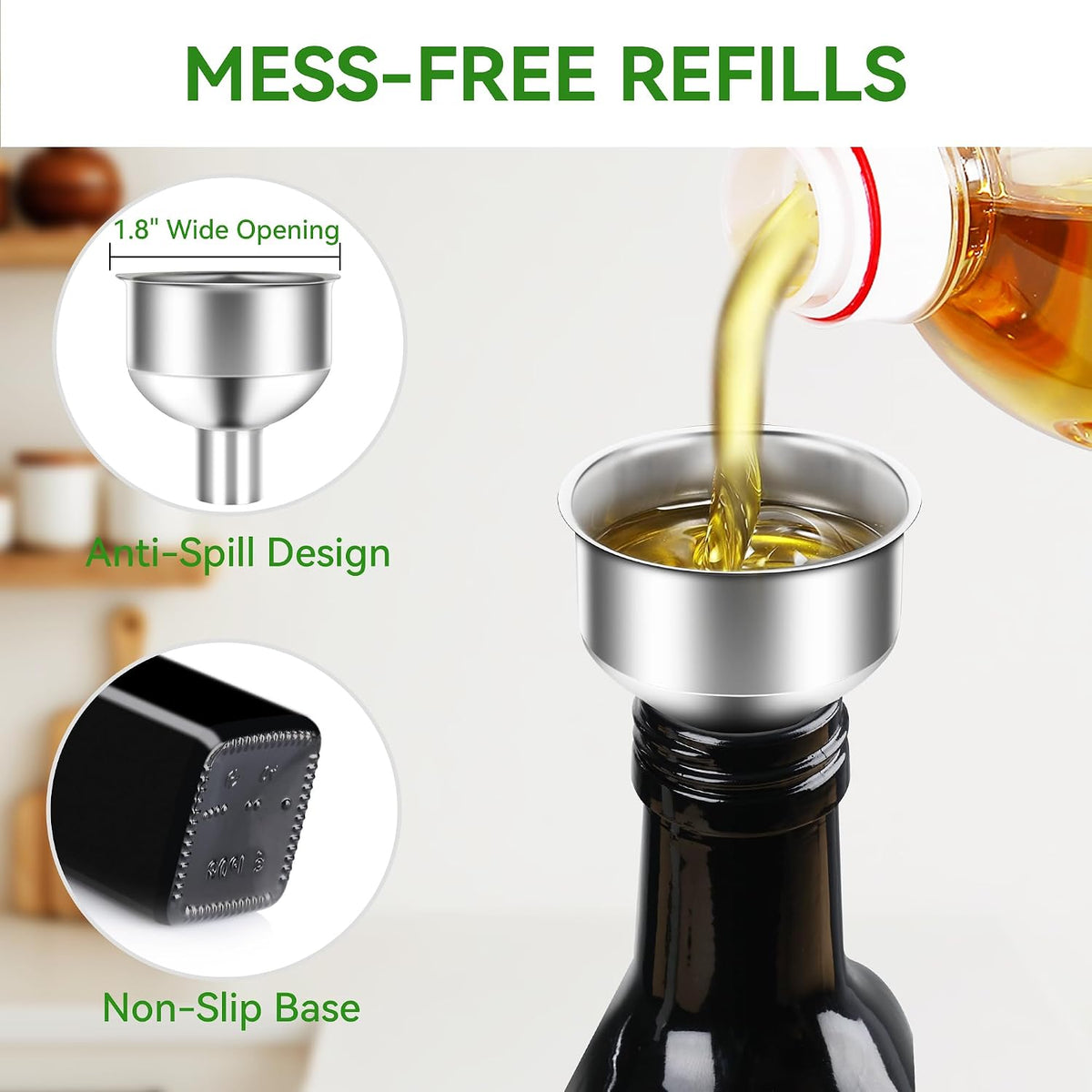Oil Vinegar Dispenser Set – Kitchen Storage Organization