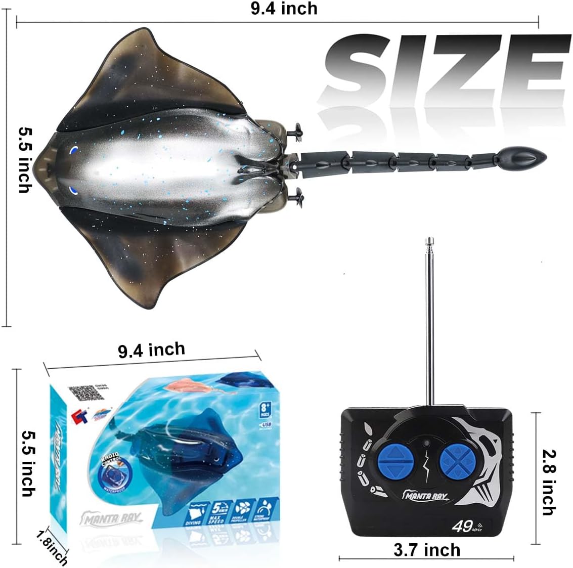 RC Swimming Devil Ray – Ride On Rc Toys