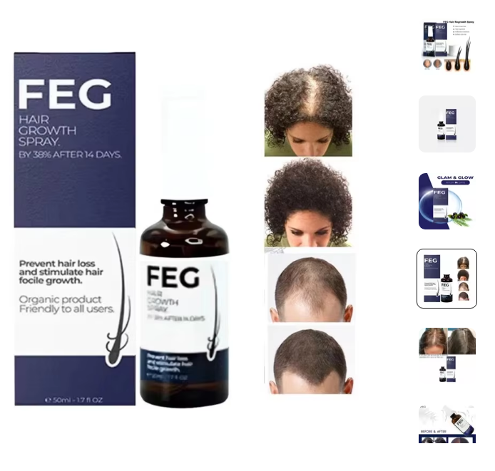 FEG Hair Growth Spray – Stop Hair Fall, Regrow Naturally & Strengthen Roots