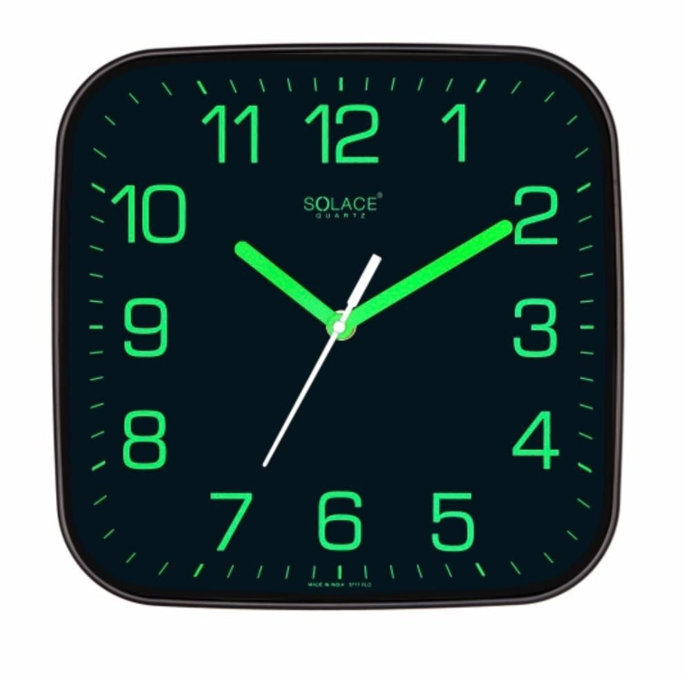 Solace Neon Glow Square Wall Clock – Clocks Wall Decor