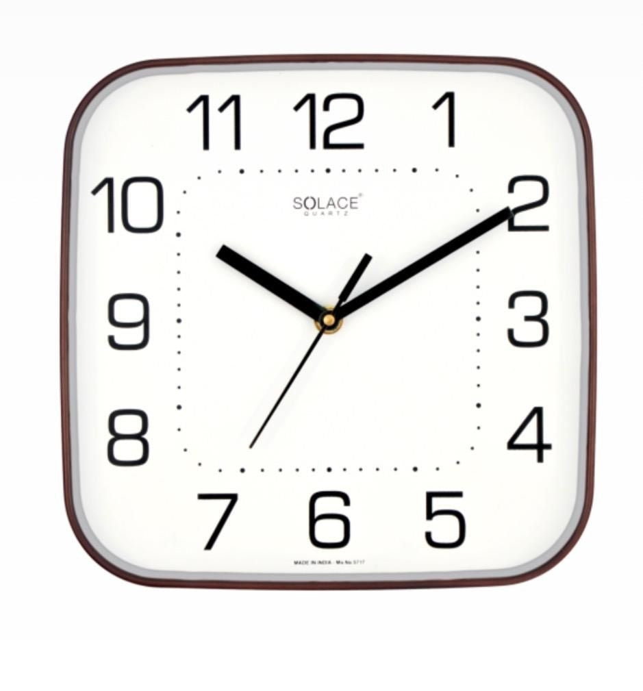 Solace Classic Minimal Square Wall Clock – Clocks Wall Decor