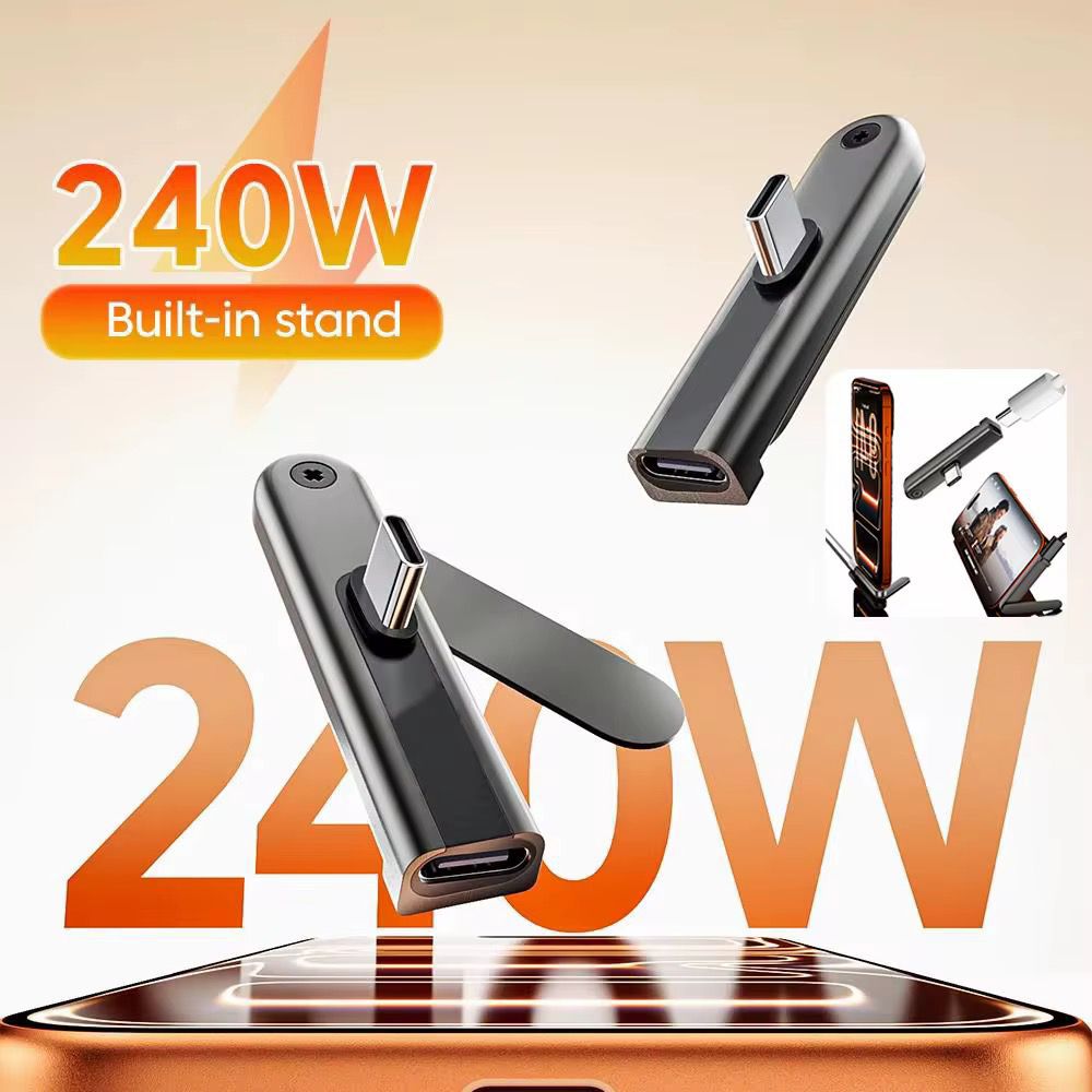 USB-C Foldable Phone Stand Adapter – Power Charging