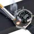 Military USB Lighter Watch for Men – Windproof, Rechargeable & Stylish Gift