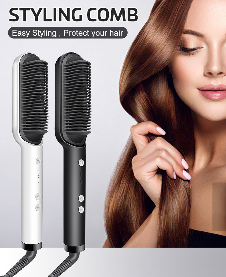 Electric Hair Straightening Comb – Fast & Safe Styling Brush