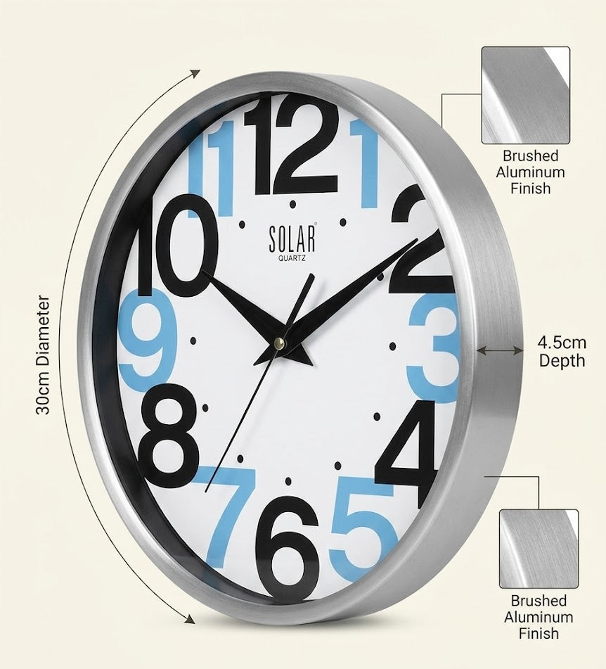 Modern Blue Numeric Wall Clock – Clocks Wall Decor