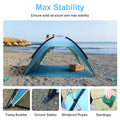 1pc 4 6 Person Beach Tent Canopy With 3 Door Openings Carry Bag UPF50 Waterproof For Beach