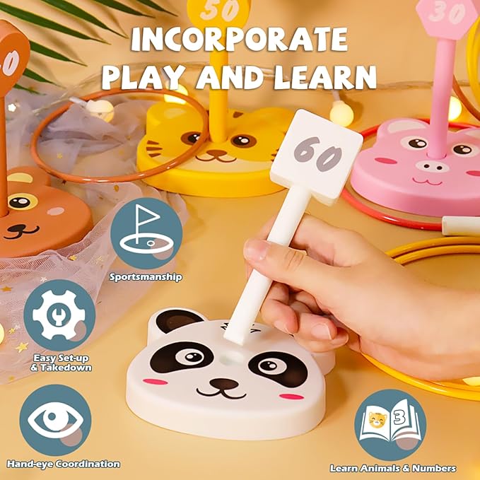 Animal Ring Toss Game – Pretend Play Life Skills