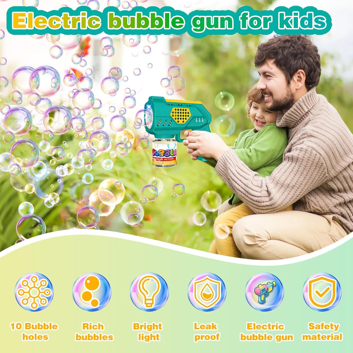 Automatic Bubble Maker Gun – Outdoor Water Toys