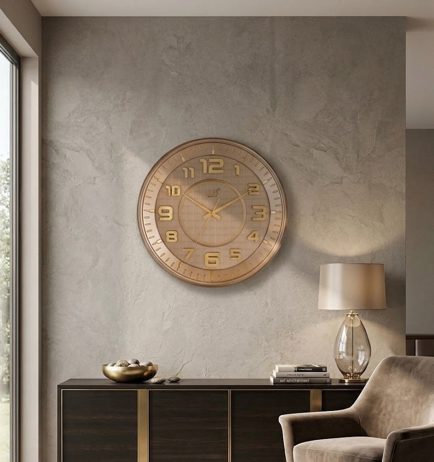 Luxury Bronze Grid Clock – Clocks Wall Decor