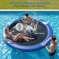 8ft Inflatable Water Hammock Floating Ring Thick Brushed Plastic And Reinforced Polyester