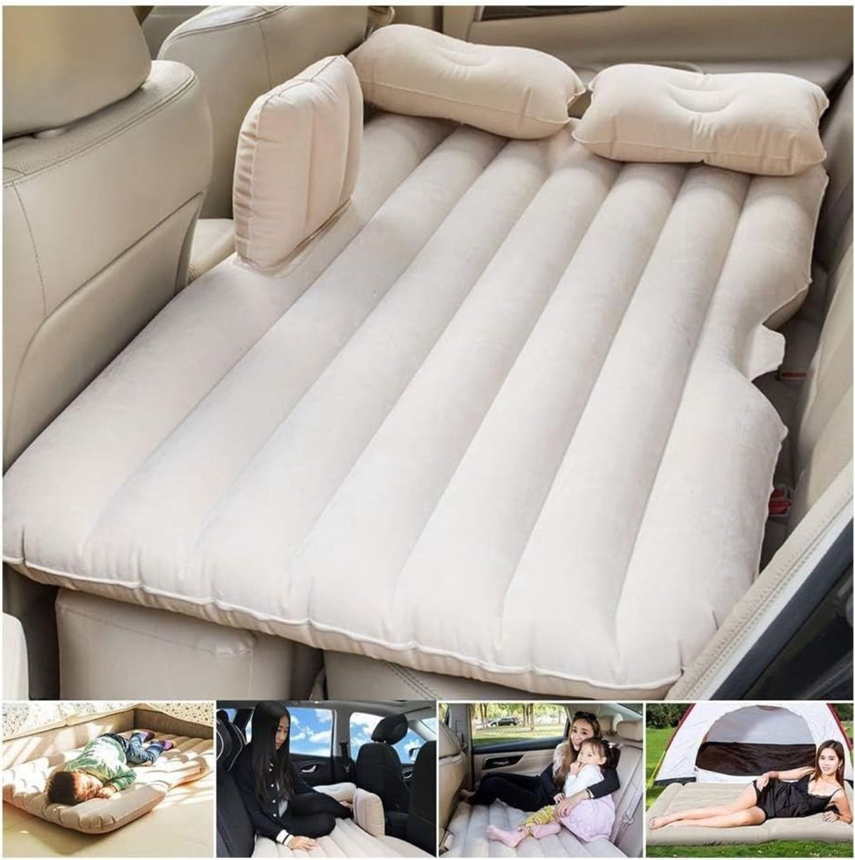 Inflatable Car Travel Air Mattress – Back Seat Sleep Bed