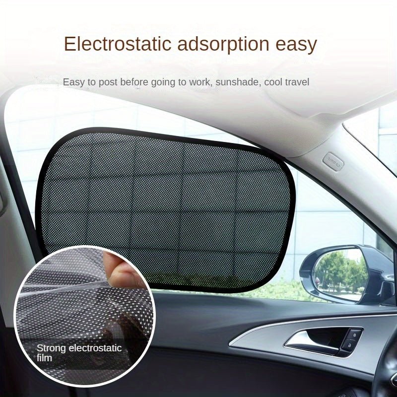 Car Sunshade with Electrostatic Privacy Barrier