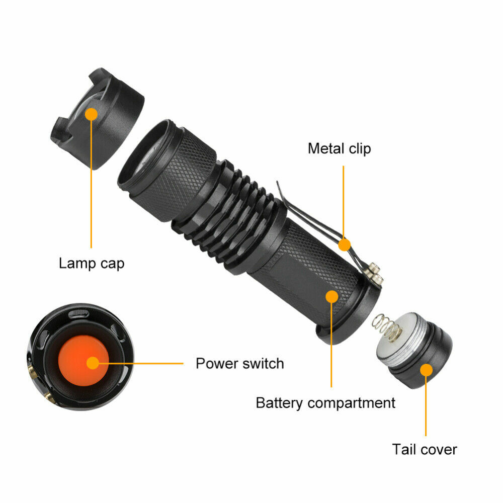 2 Pack UV Flashlight LED Handheld Blacklight Ultra Violet Flashlight 395nm Mini Light Inspection Lamp Torch Detector For Dog Pet Urine Stains, Bed Bugs And Scorpions