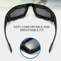 Cycling Sunglasses Chopper Outdoor Sports Glasses For Men Wrap Around UV400 Protection For Fishing Driving Glasses Windproof Gray Lens 3 Pack
