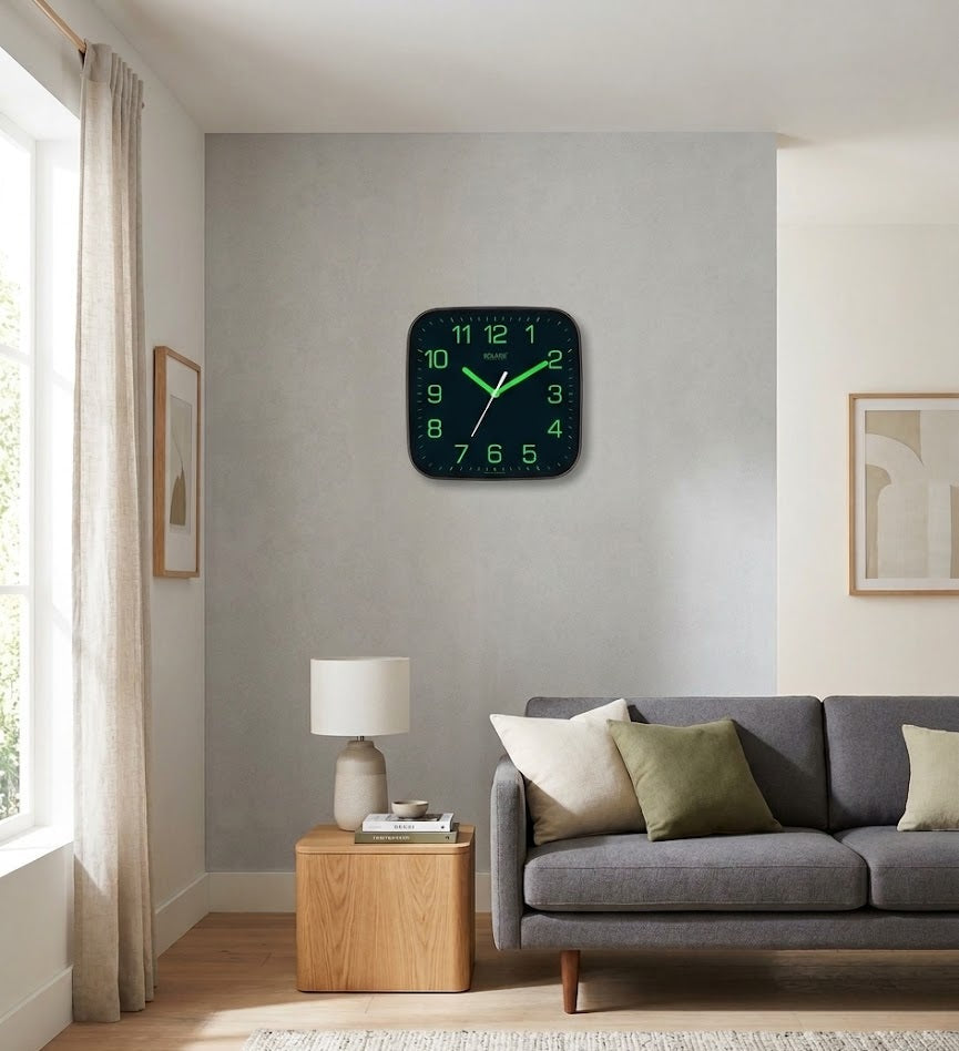 Solace Neon Glow Square Wall Clock