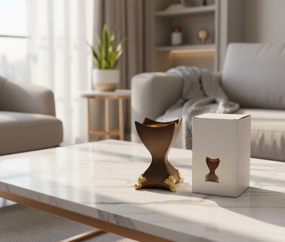 Decorative Incense Burner with Gold Accents – Home & Kitchen