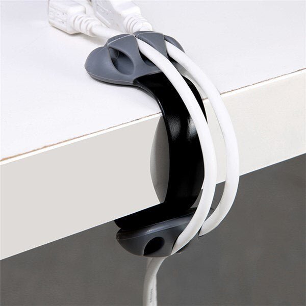 Desk Side Hub Clamp Winder Wire Storage Holder