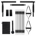 100LBS OR 180LBS Band Options - 1Pc Pilates Bar Kit Multifunctional Pilates Yoga Toning Bar Full Body Exercise Equipment Set For Beginners Intermediates Professionals 4 Elastic Resistance Bands