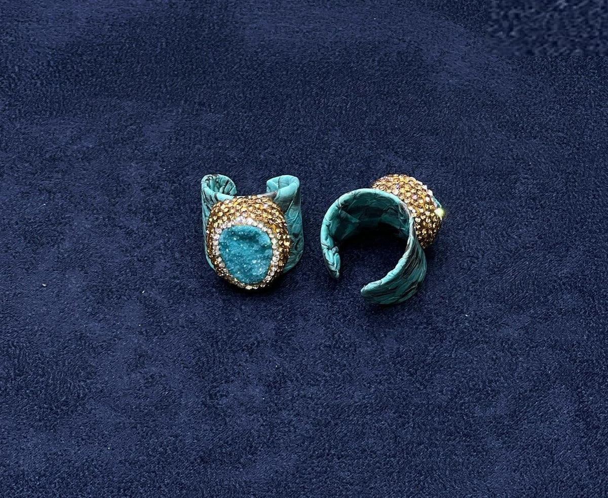 Druzy Crystal Statement Ring – Jewelry Watches