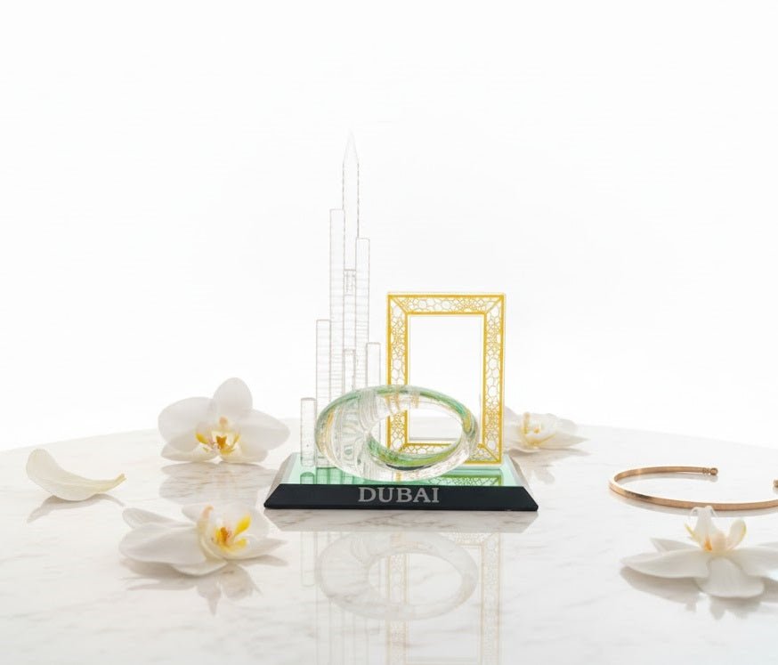 Dubai Skyline Crystal Souvenir Showpiece – Home Decor Lighting