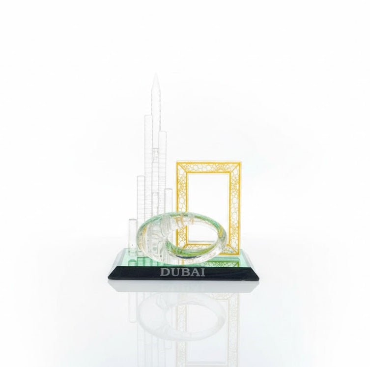 Dubai Skyline Crystal Souvenir Showpiece – Home Decor Lighting