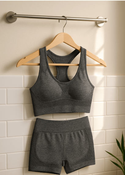 Elastic Peach Yoga Tank Top Set – Fitness Equipment Accessories