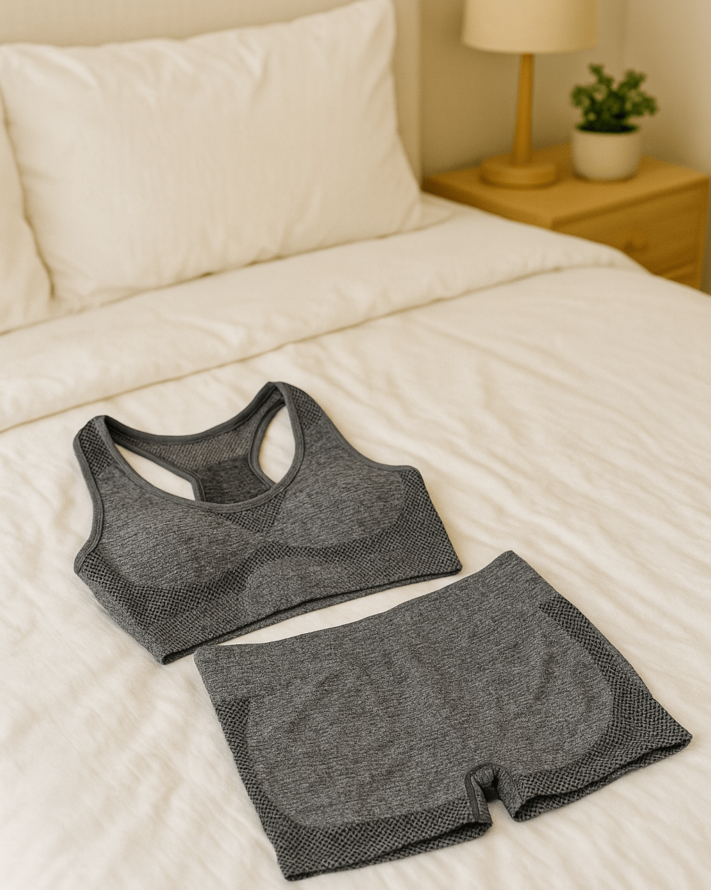 Elastic Peach Yoga Tank Top Set – Fitness Equipment Accessories