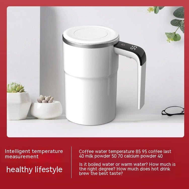 Electric Coffee Mug USB Rechargeable Automatic Magnetic Cup IP67 Waterproof Food-Safe Stainless Steel For Juice Tea Milkshake Kitchen Gadgets